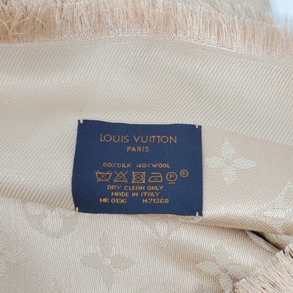 100% Auth Louis Vuitton Shine Monogram Shawl New - Picture 7 of 9